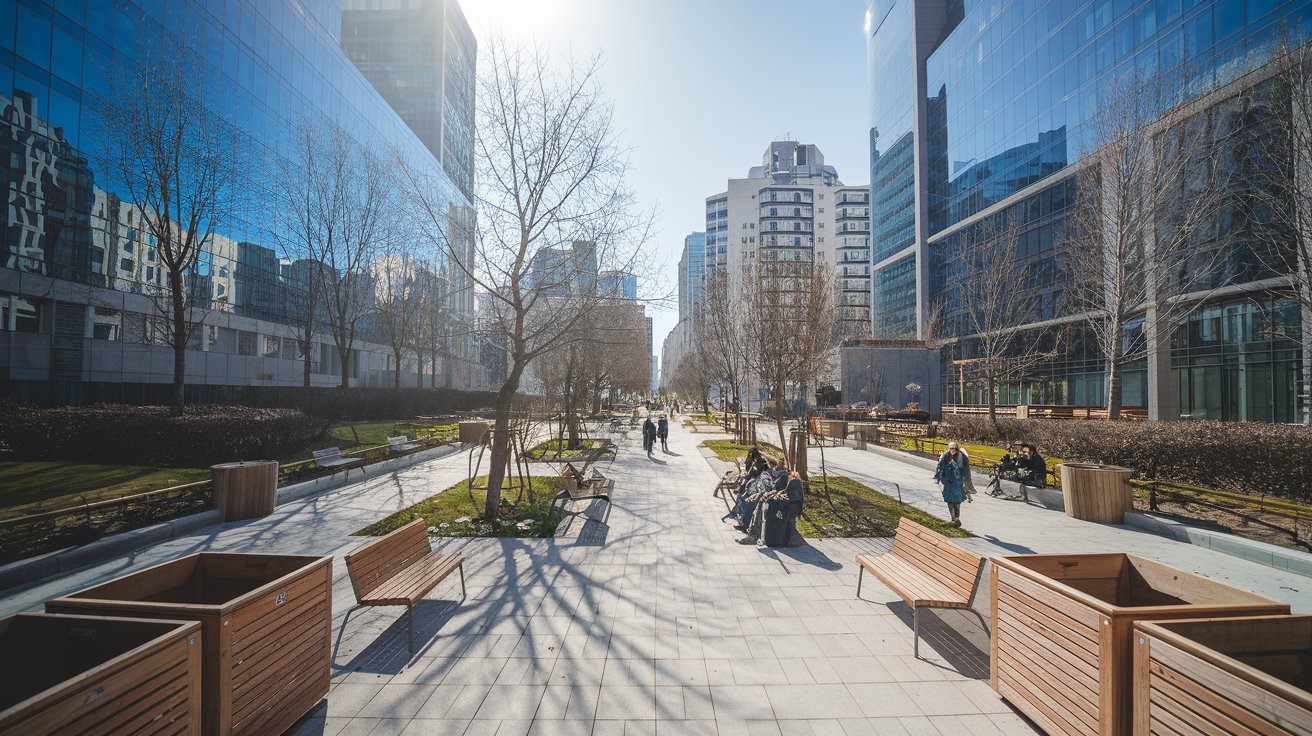 Image with a Clean, Modern Park 